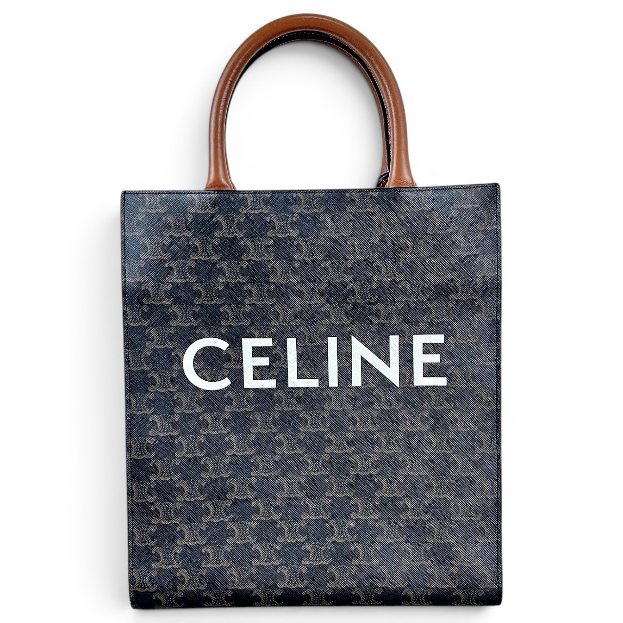 Cabas Vertical leather tote