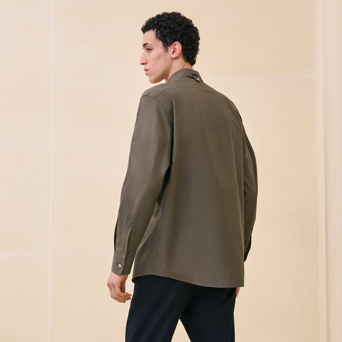 Basalte Sporty Fit Shirt With Leather Tab
