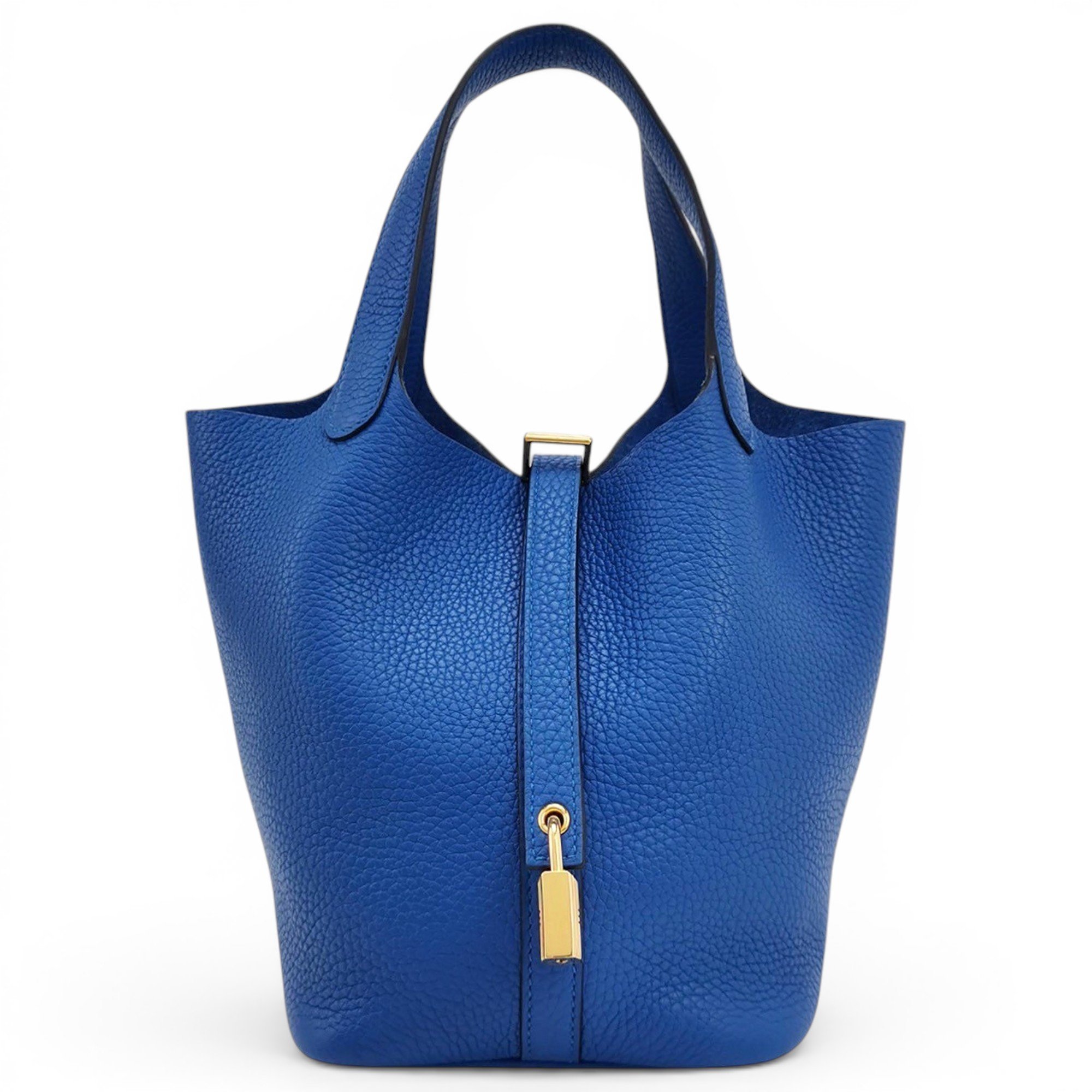 Picotin leather tote