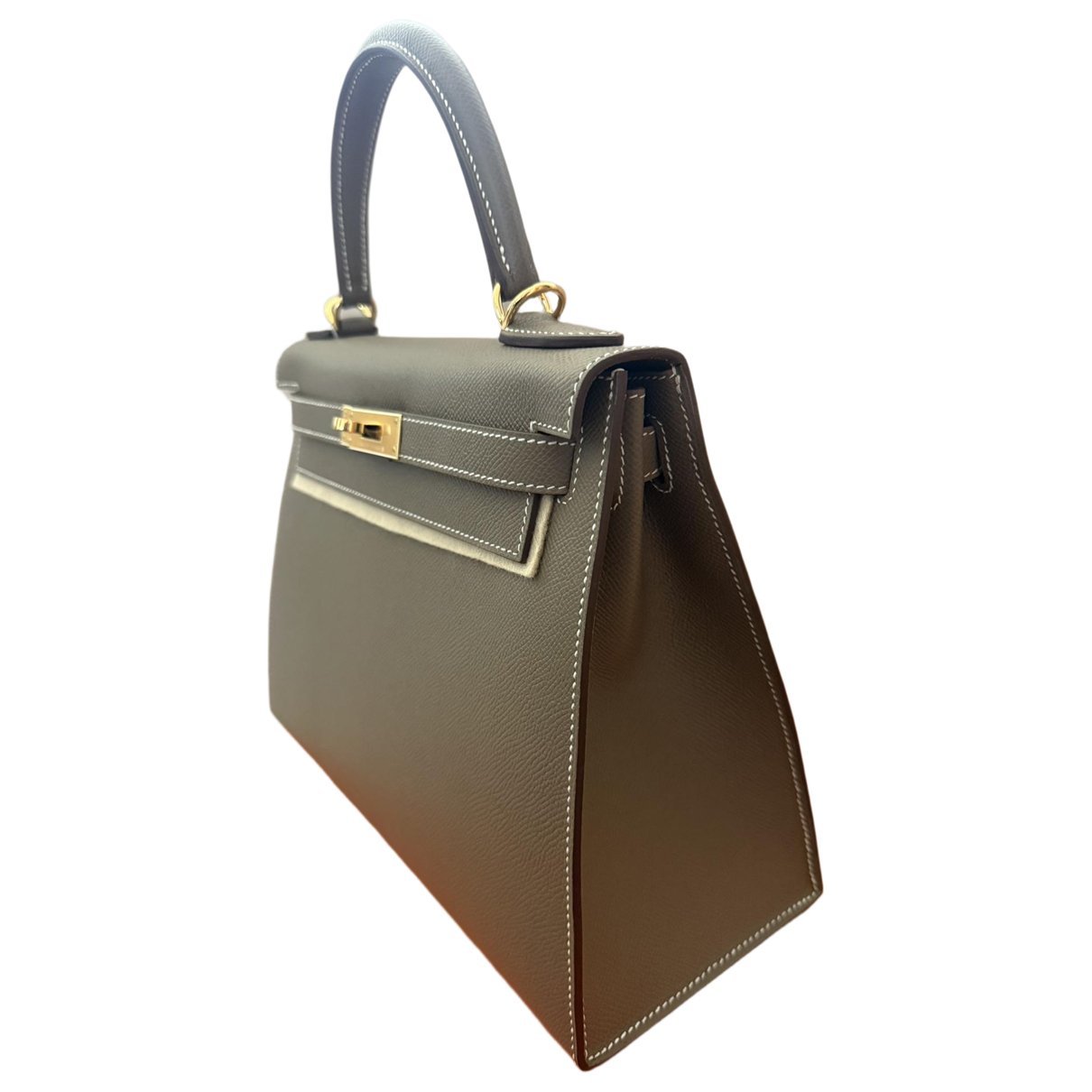 Hermes Kelly 28 Handbag Etoupe Epsom Leather 2025