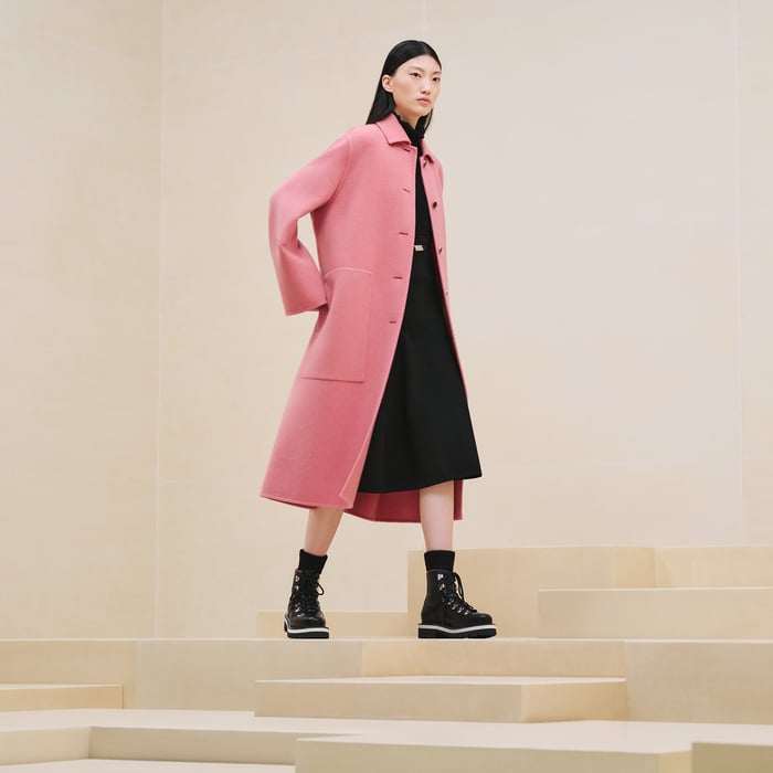 Cashmere wrap coat