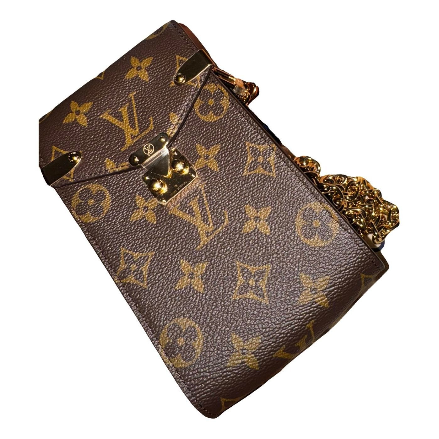 Leather clutch bag