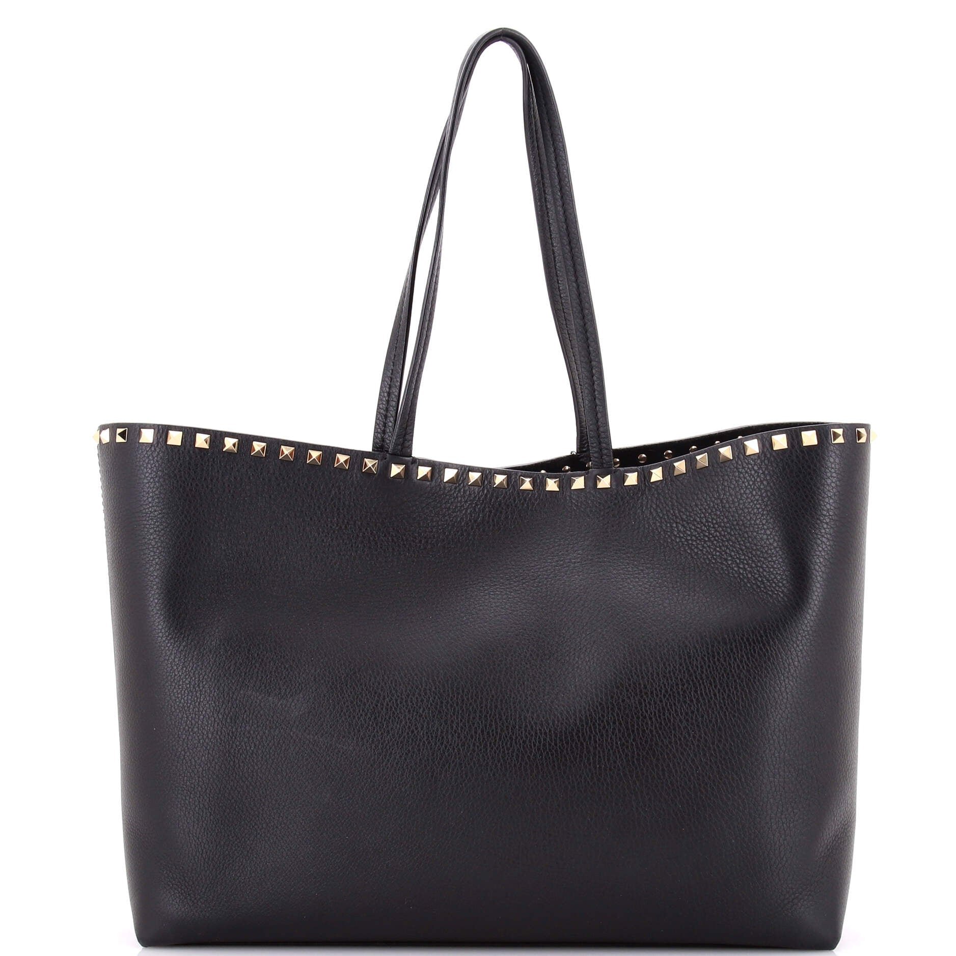 Rockstud Shopper Tote Leather Large