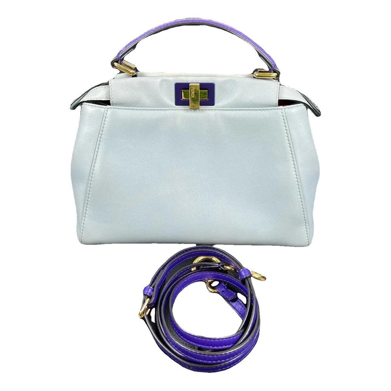 Peekaboo leather satchel