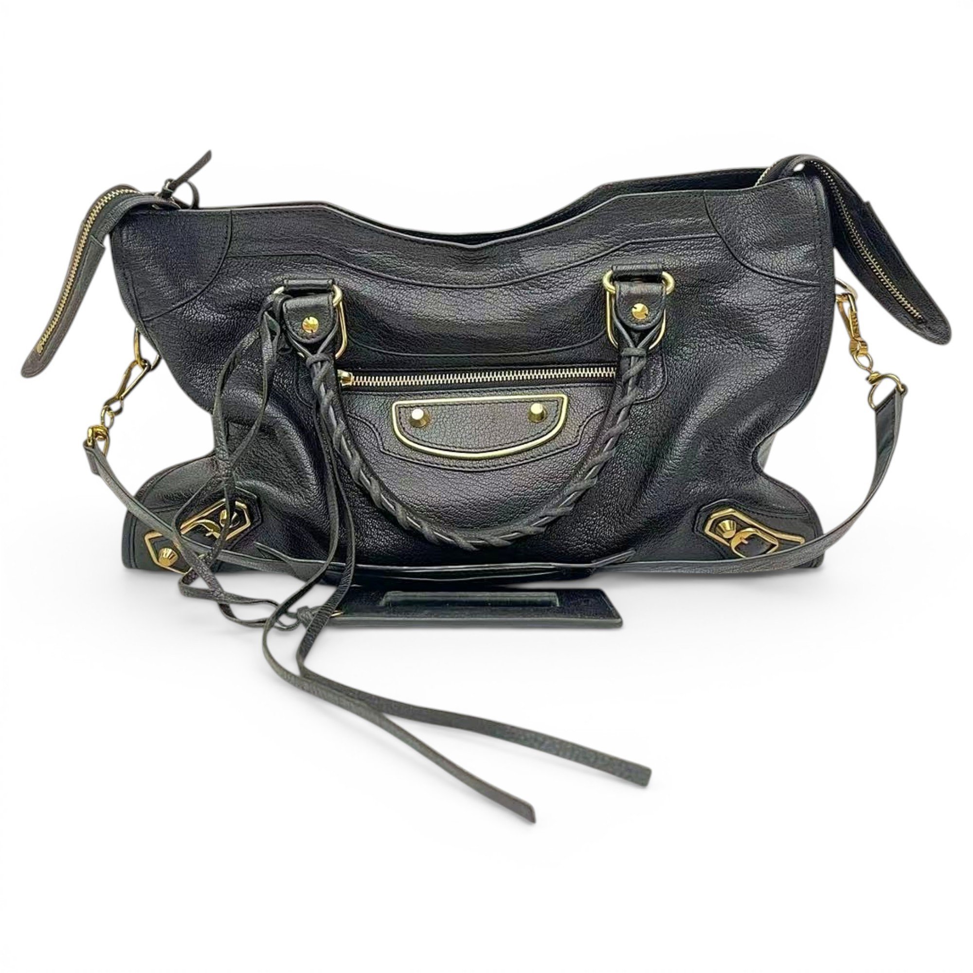 City leather handbag
