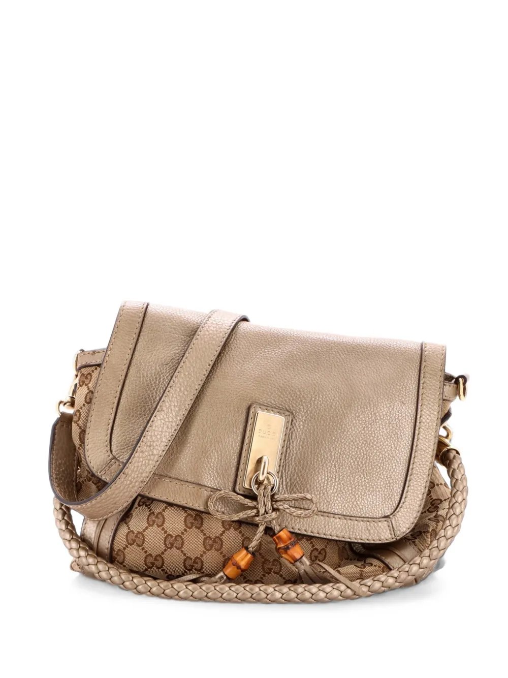 Bella Flap GG Canvas with Leather Medium shoulder bag