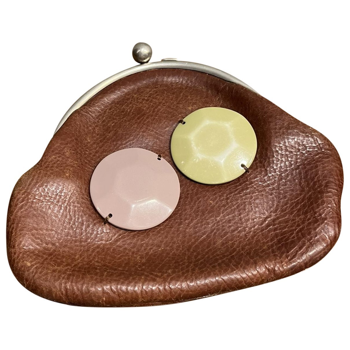 Leather clutch bag
