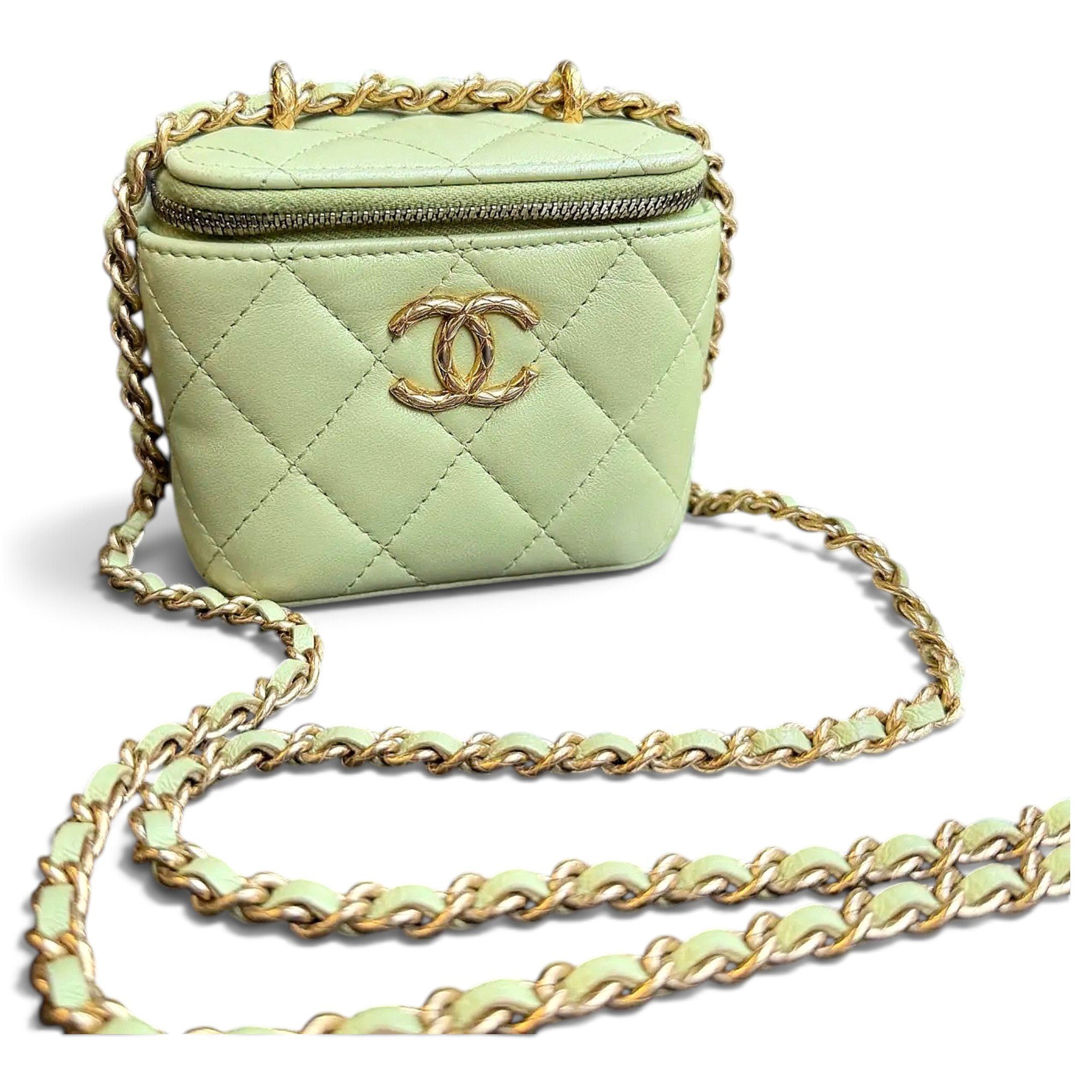 Vanity leather handbag