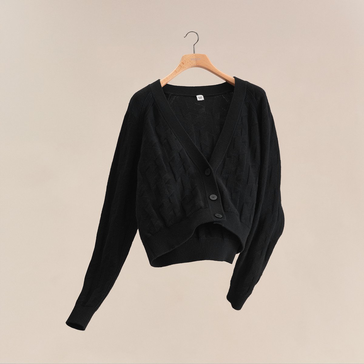 "H" long-sleeve cardigan