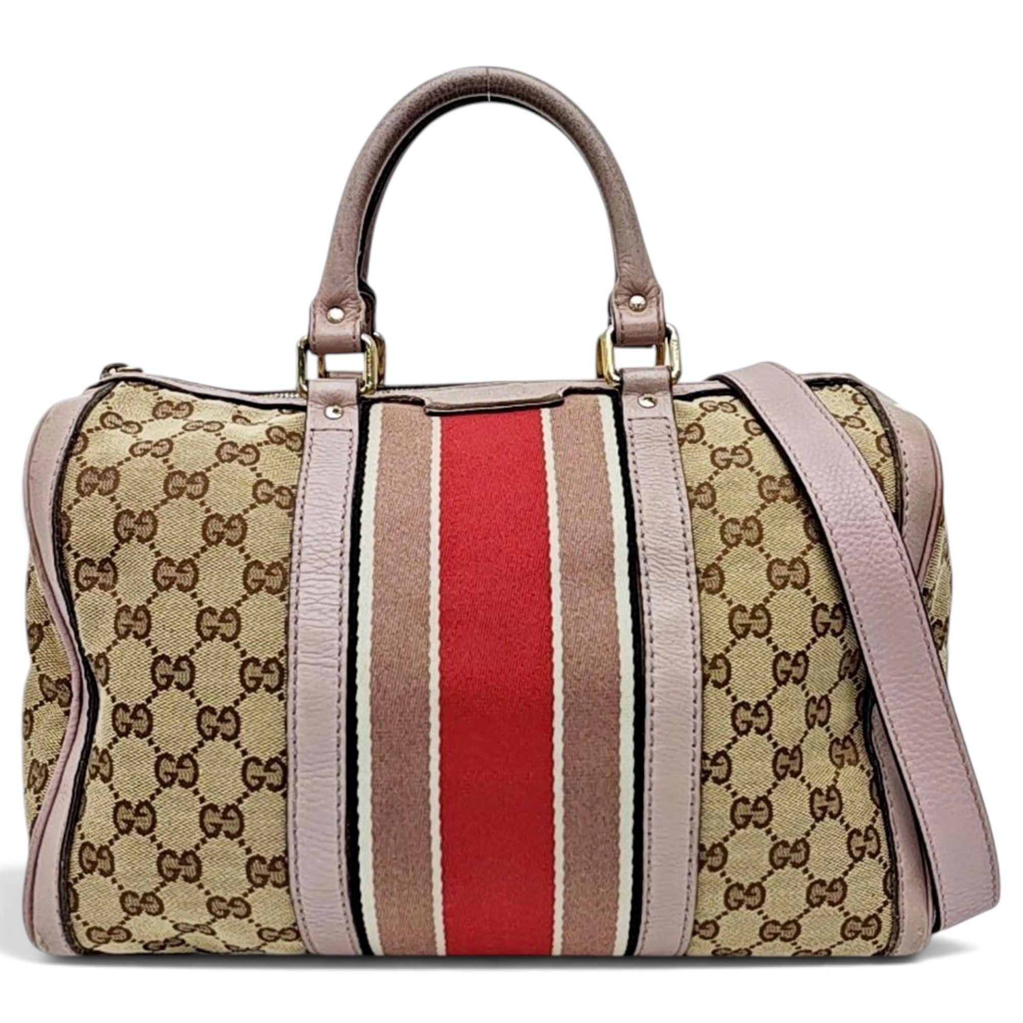 Boston leather bowling bag
