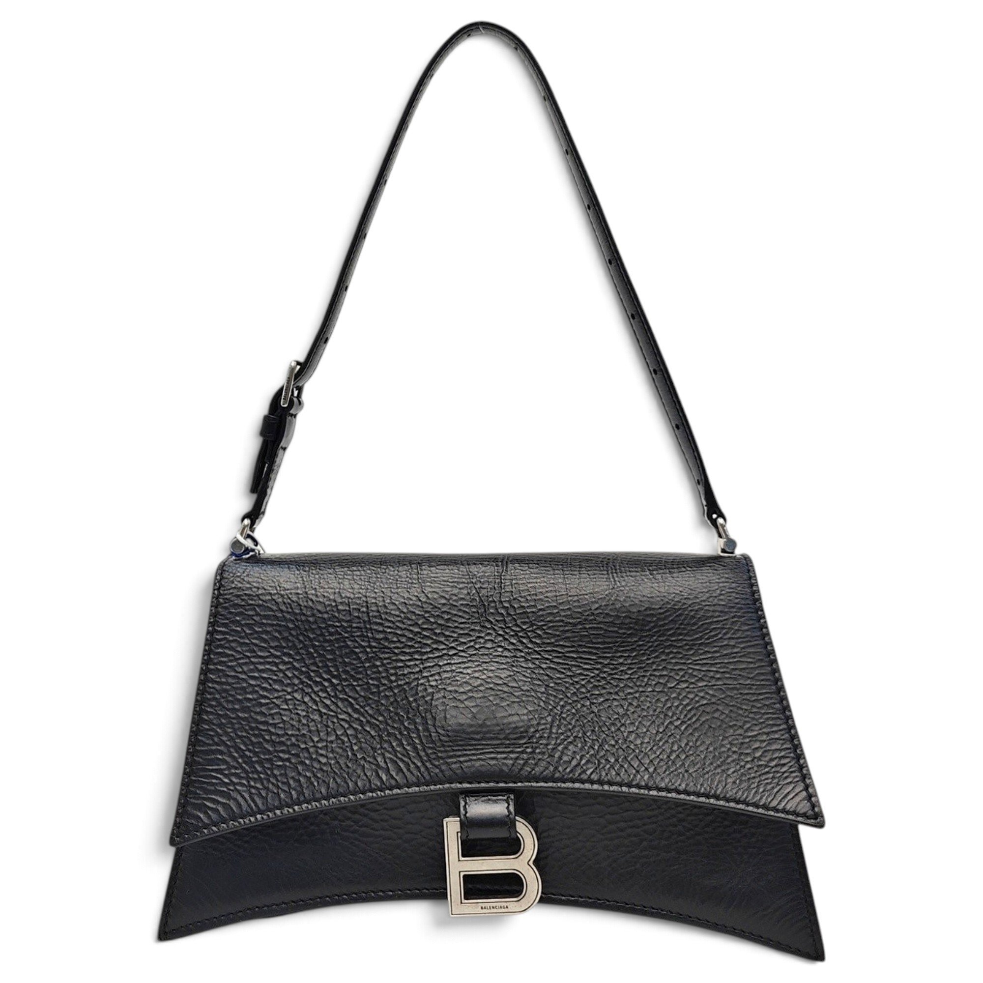 Crush leather handbag