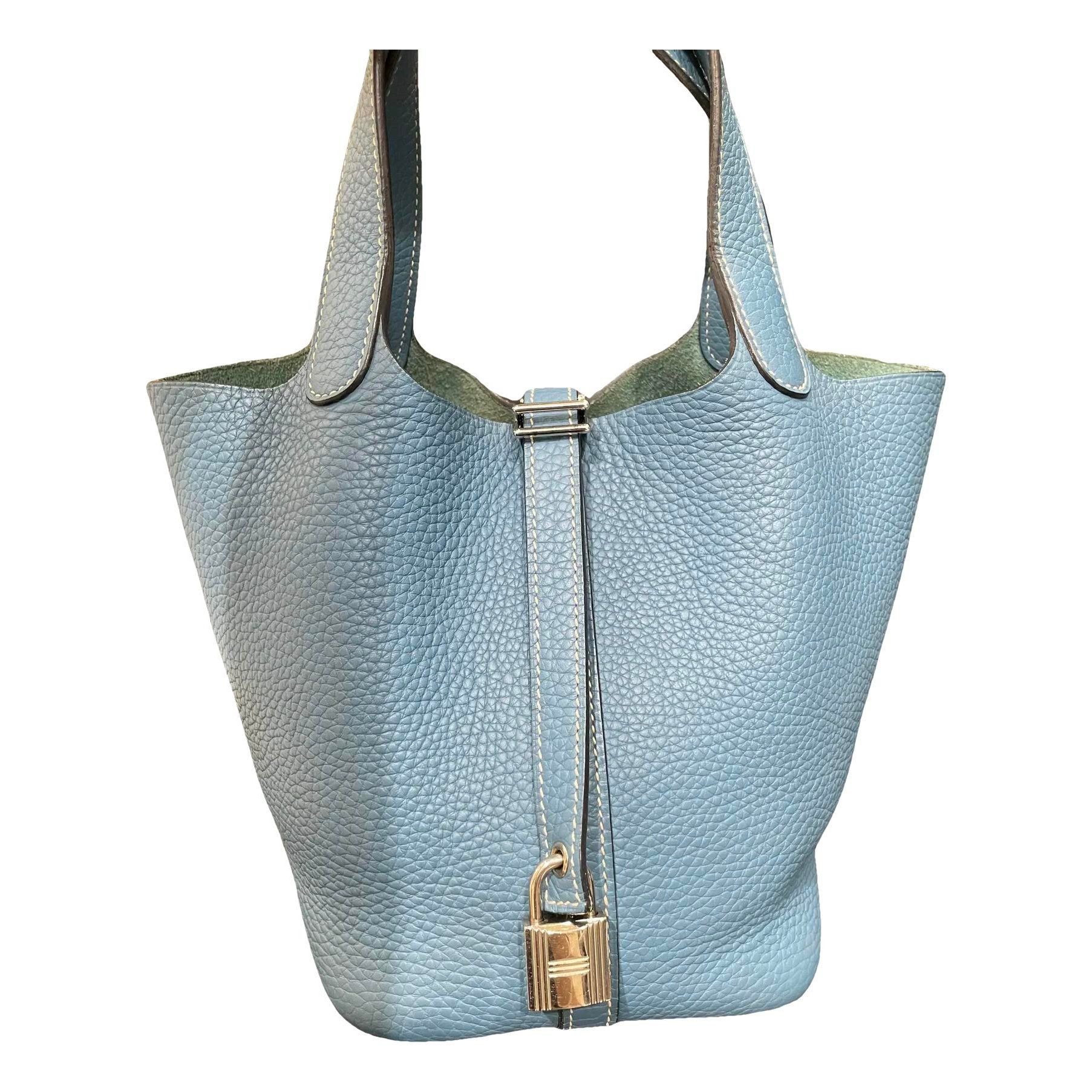 Picotin leather tote