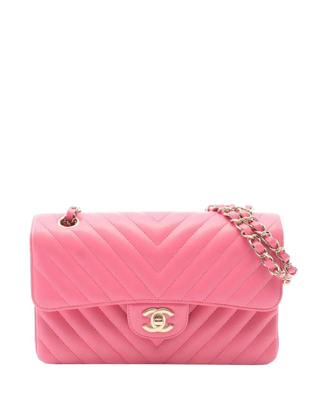 2019 Small Classic Chevron Lambskin Double Flap shoulder bag