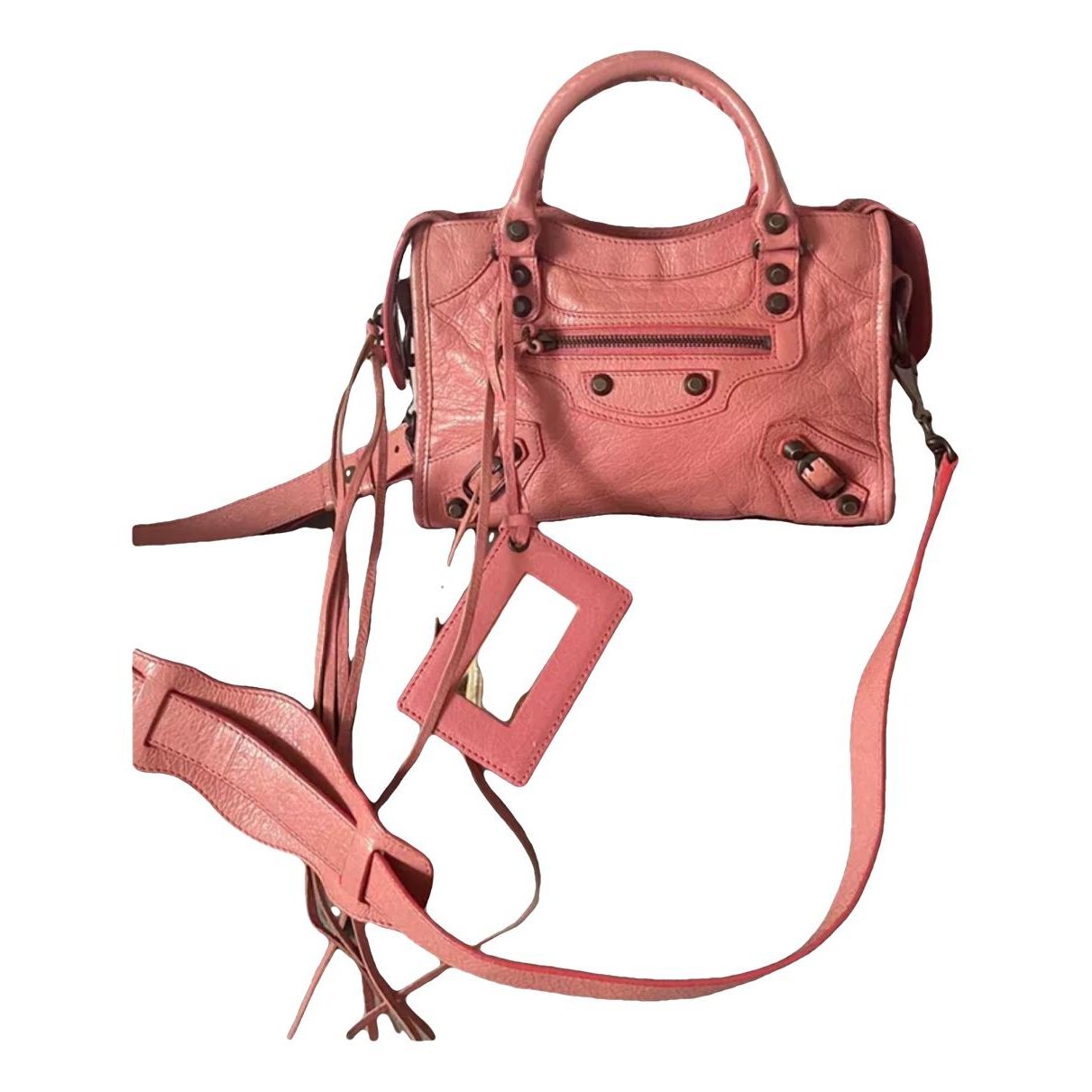 City leather handbag