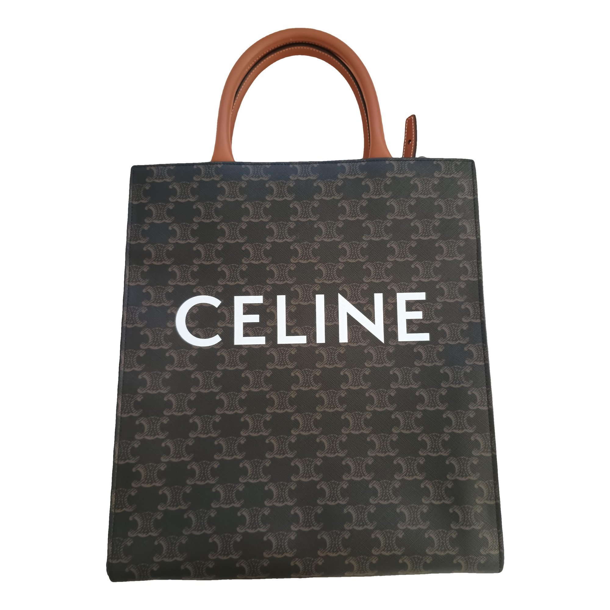 Cabas Vertical leather tote