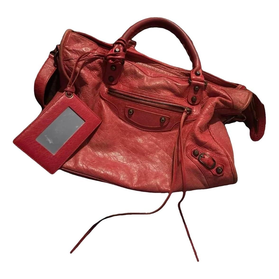 City leather handbag