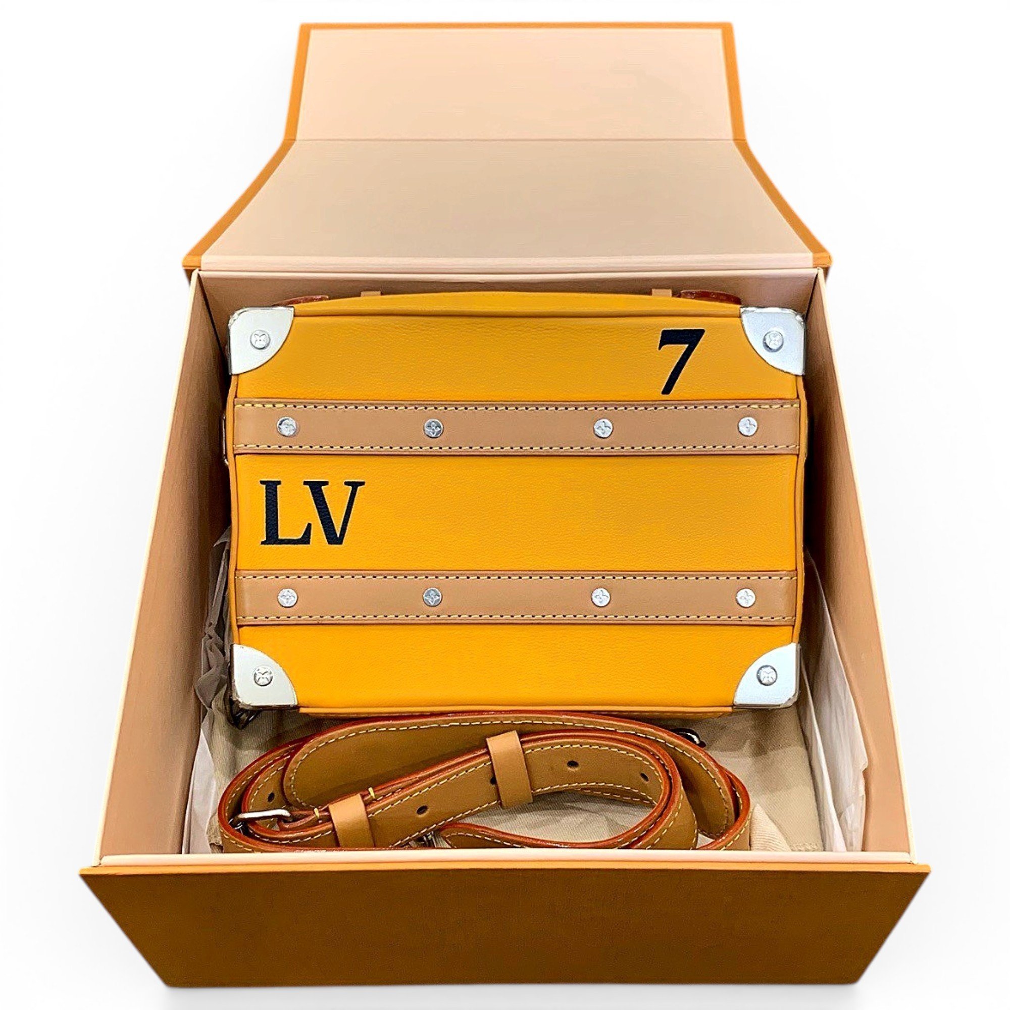 Pochette Trunk leather handbag