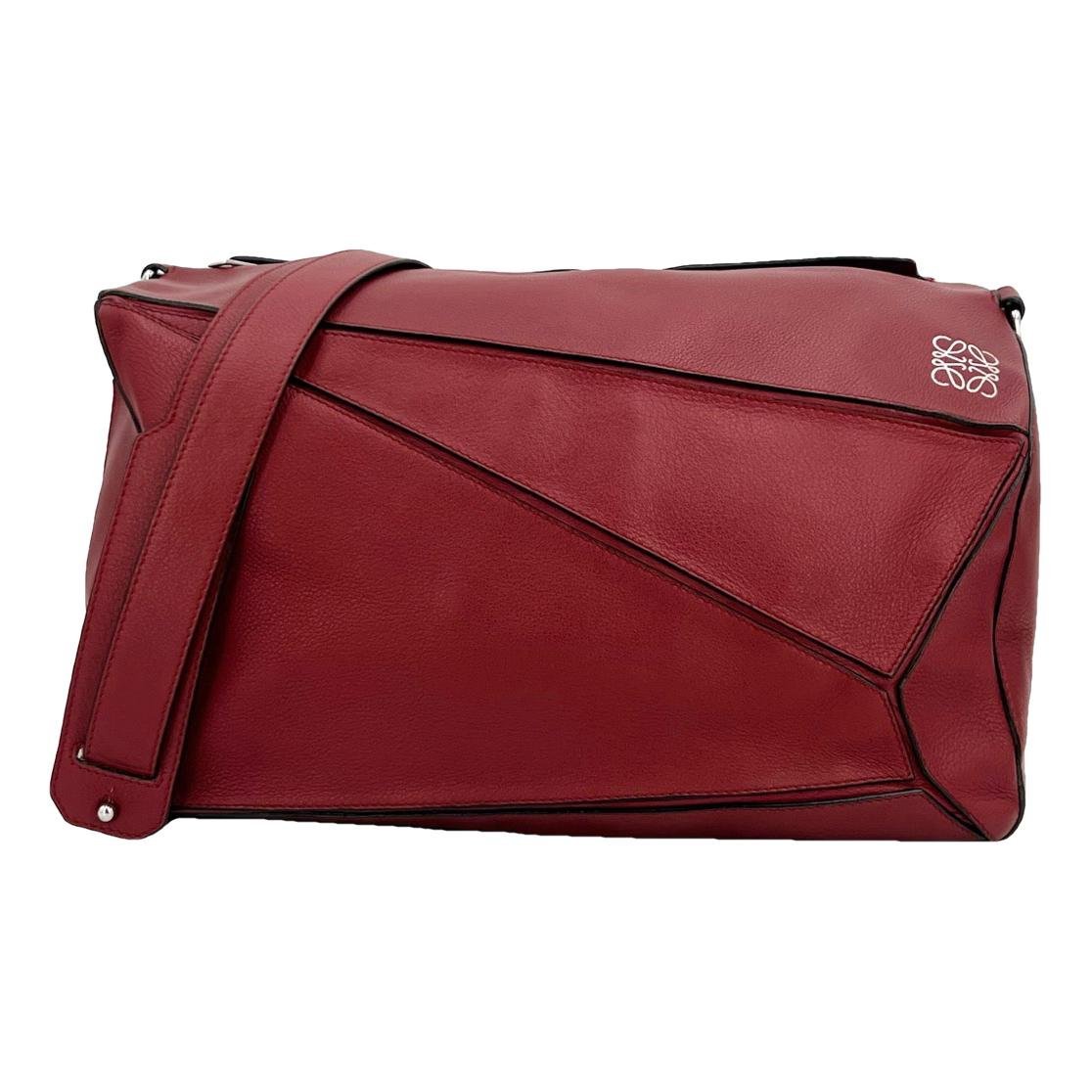 Puzzle leather handbag