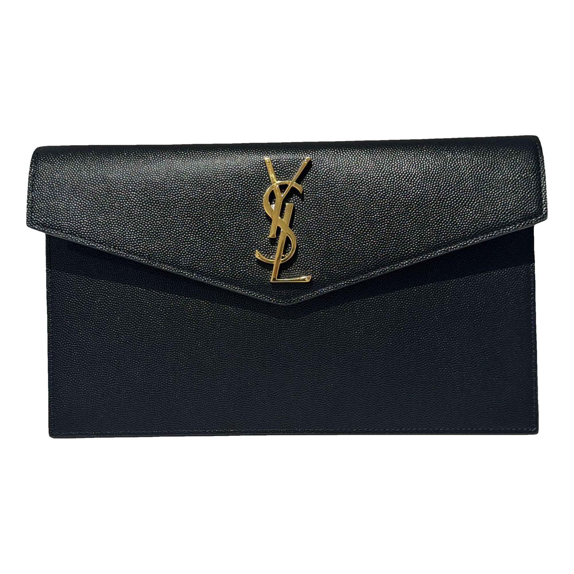 Uptown leather clutch bag