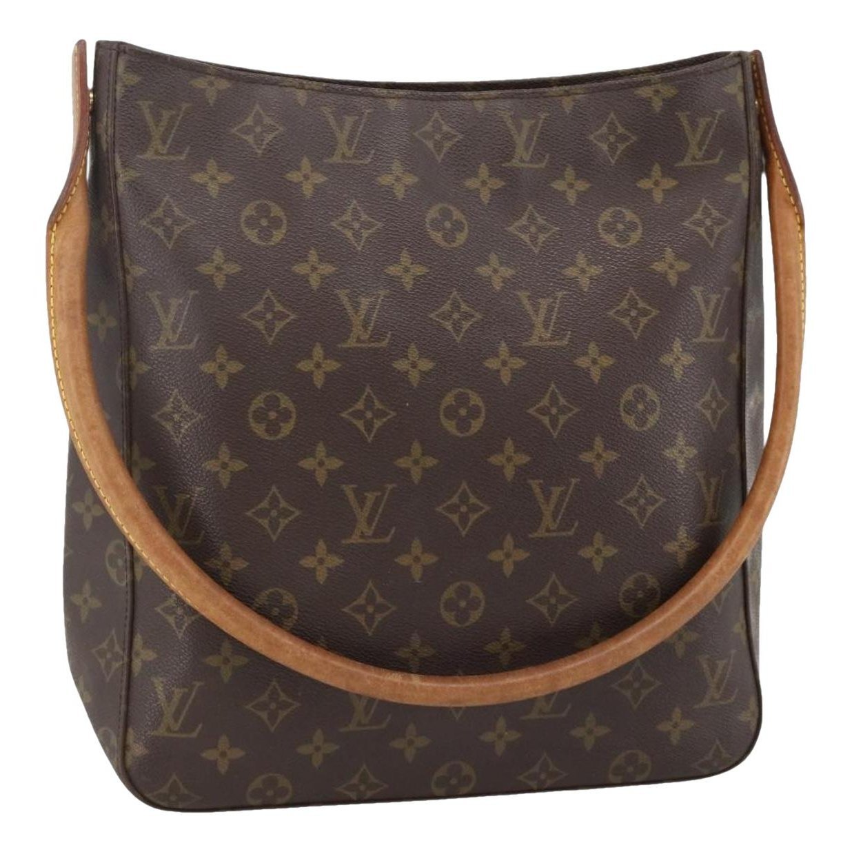 Looping leather handbag