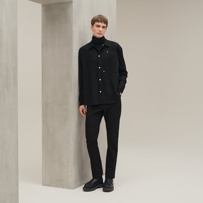 Noir Boxy Fit Overshirt