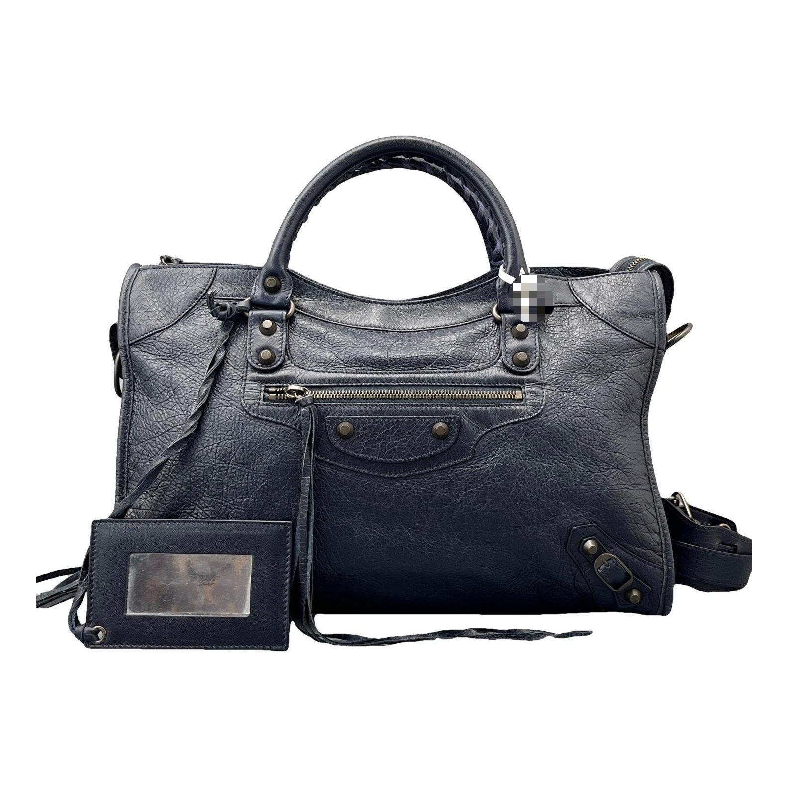 City leather handbag