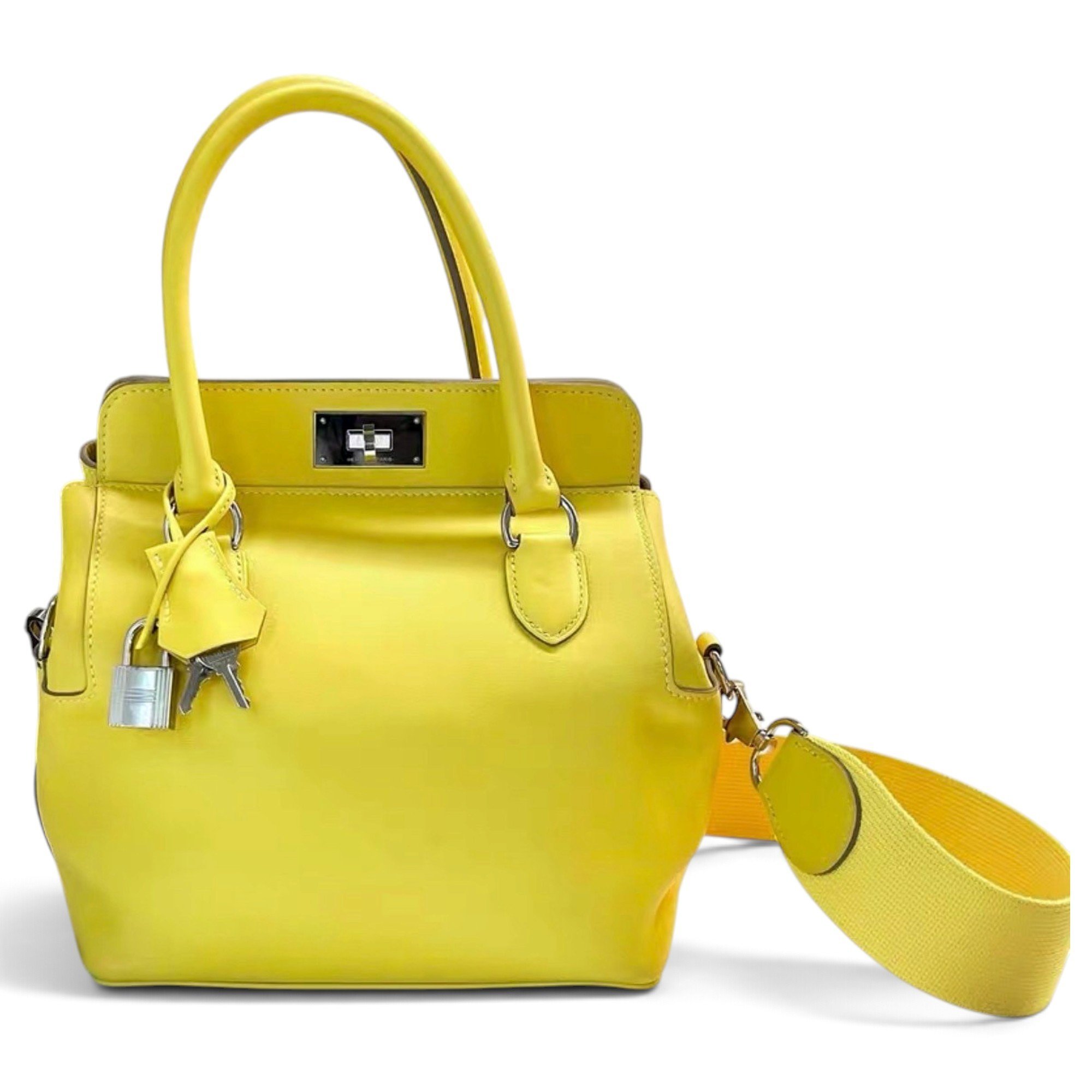 Toolbox leather handbag