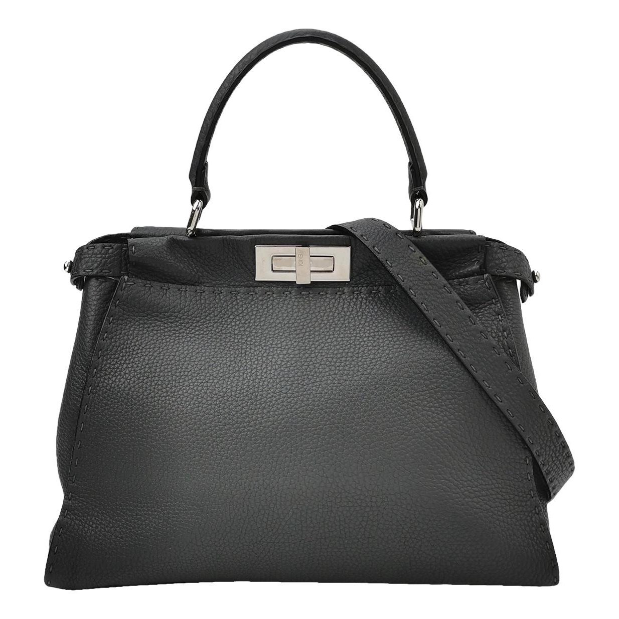 Peekaboo leather handbag