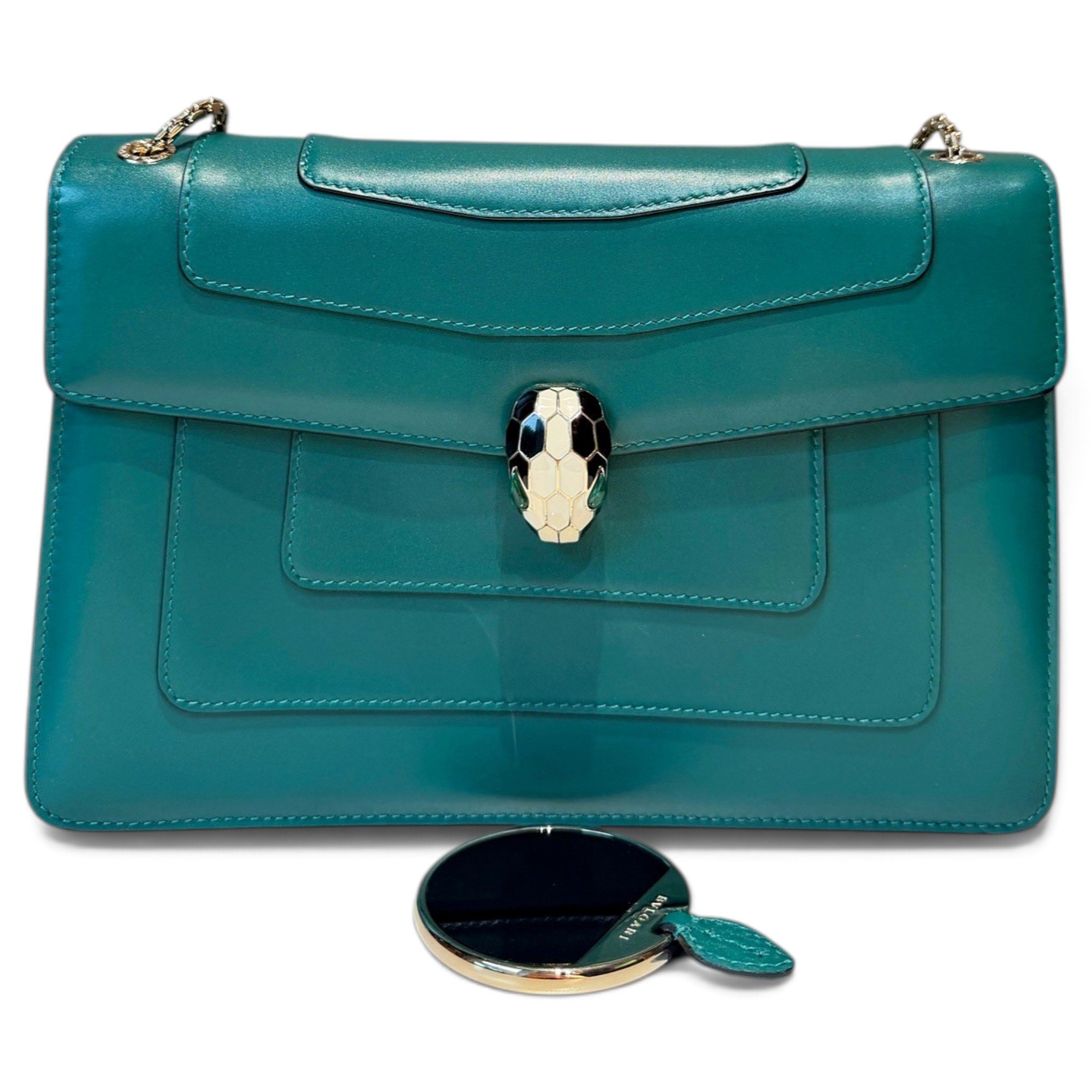 Serpenti leather handbag