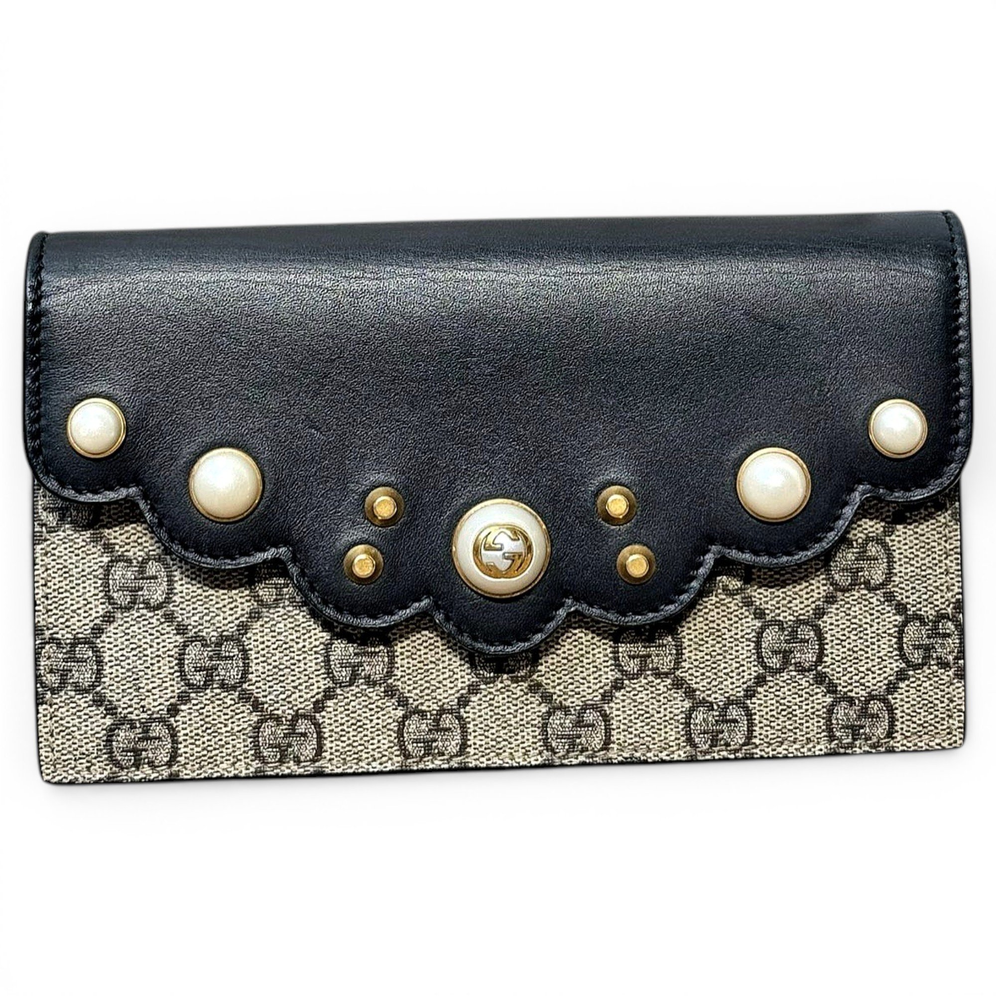 GG Marmont Chain Flap Wallet vinyl crossbody bag