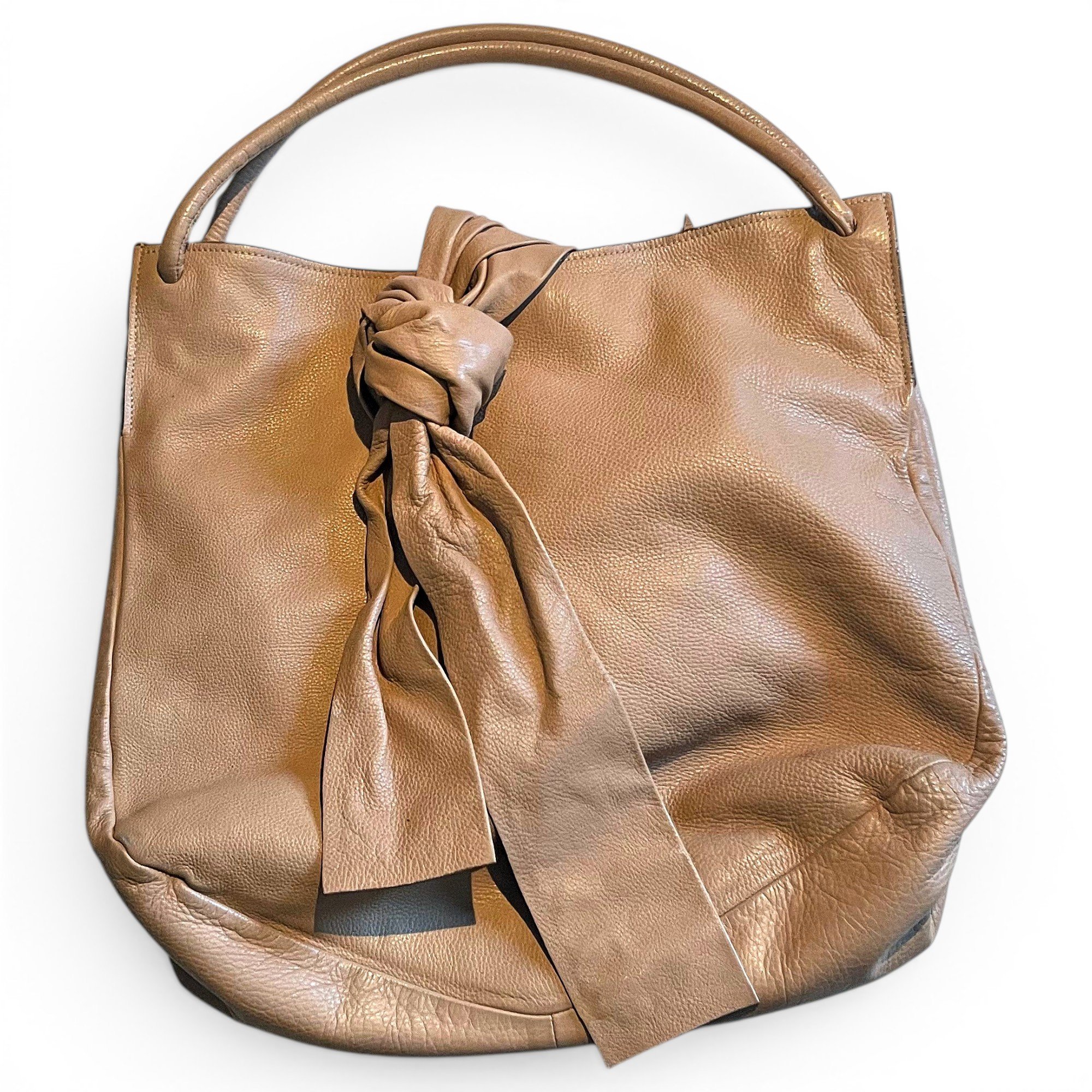 Leather clutch bag