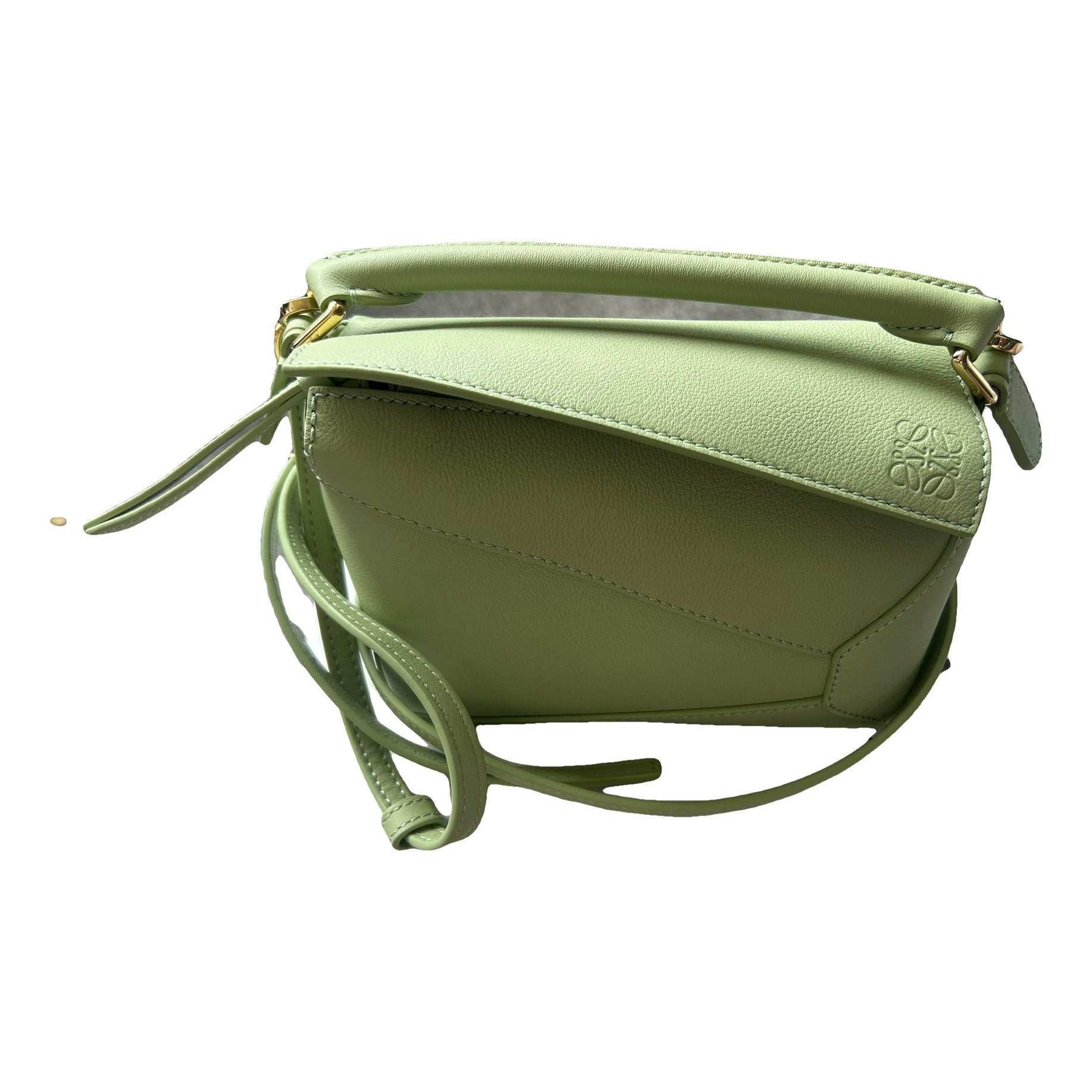 Puzzle leather handbag