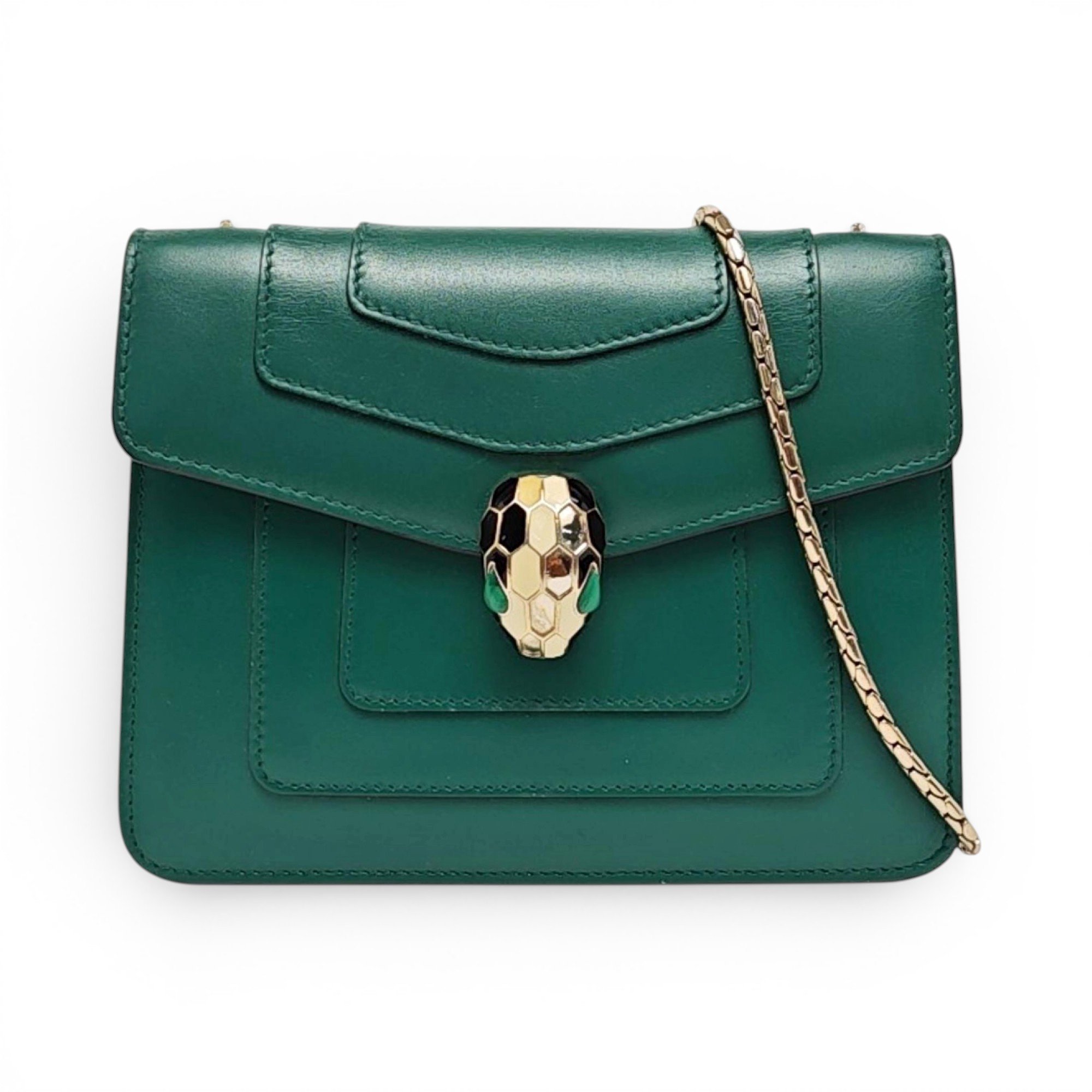 Serpenti leather handbag