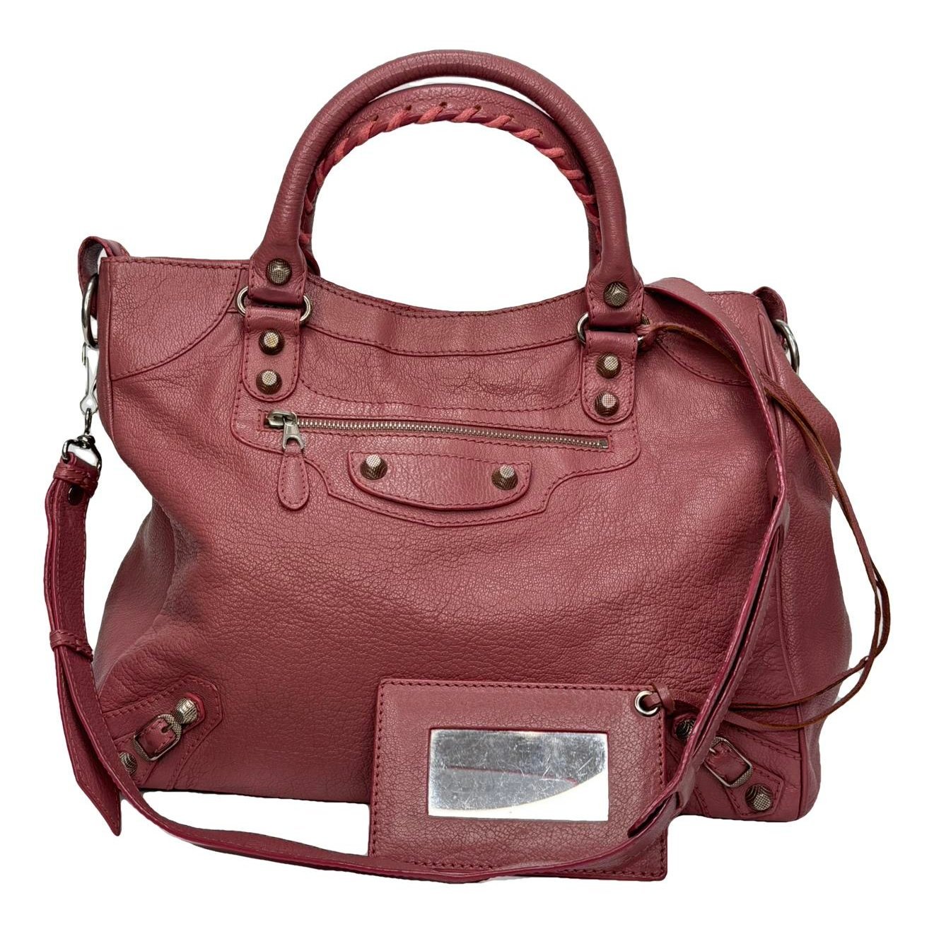 City leather handbag