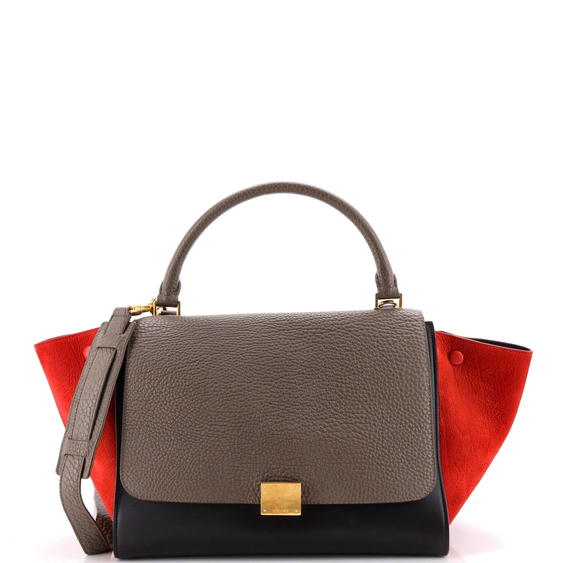 Tricolor Trapeze Bag Leather Medium