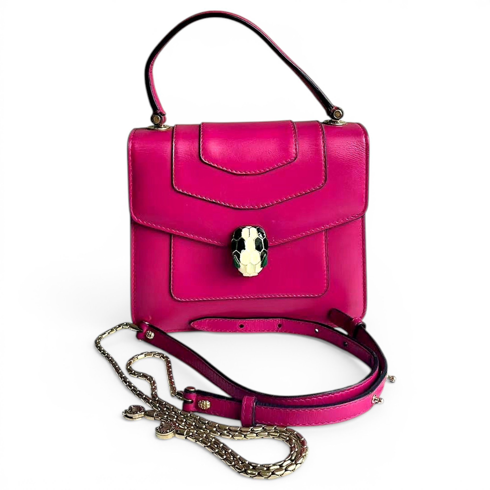 Serpenti leather handbag