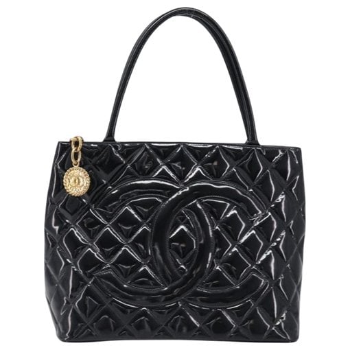 Patent leather tote