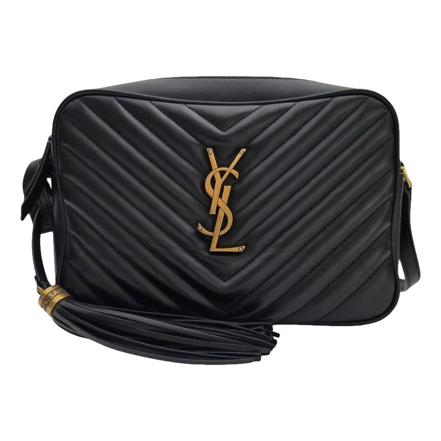 Camera Lou leather crossbody bag