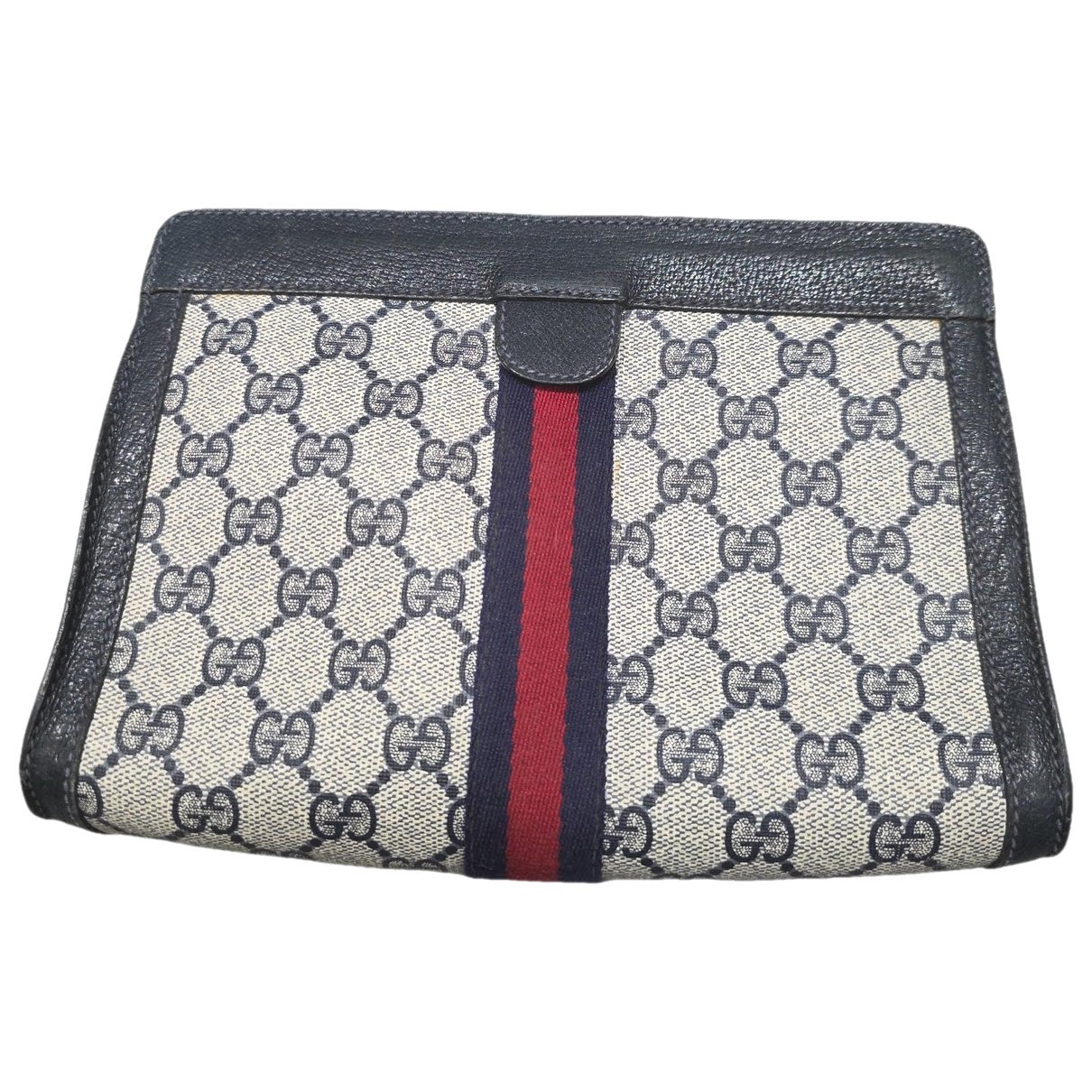 Leather clutch bag