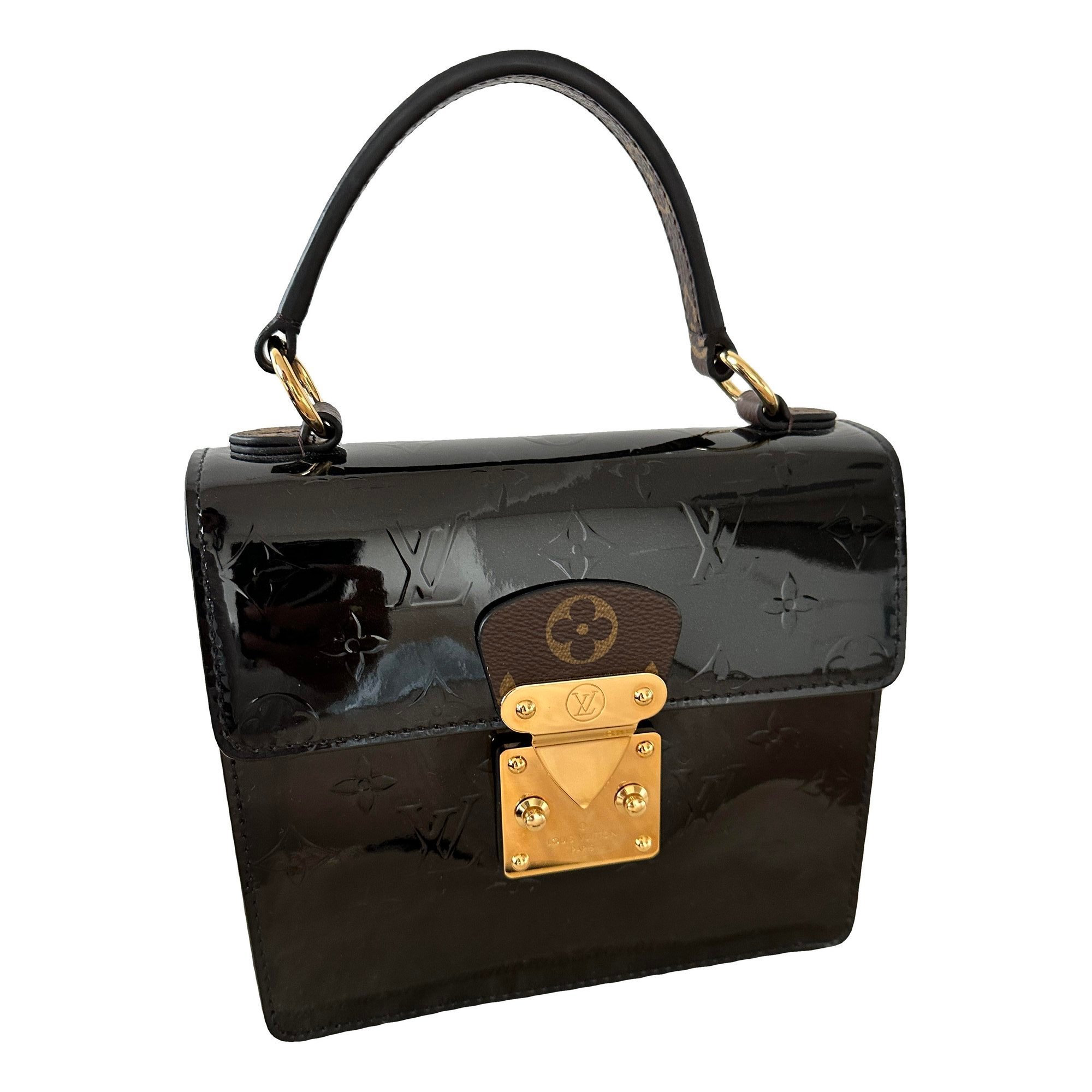 Spring street patent leather handbag