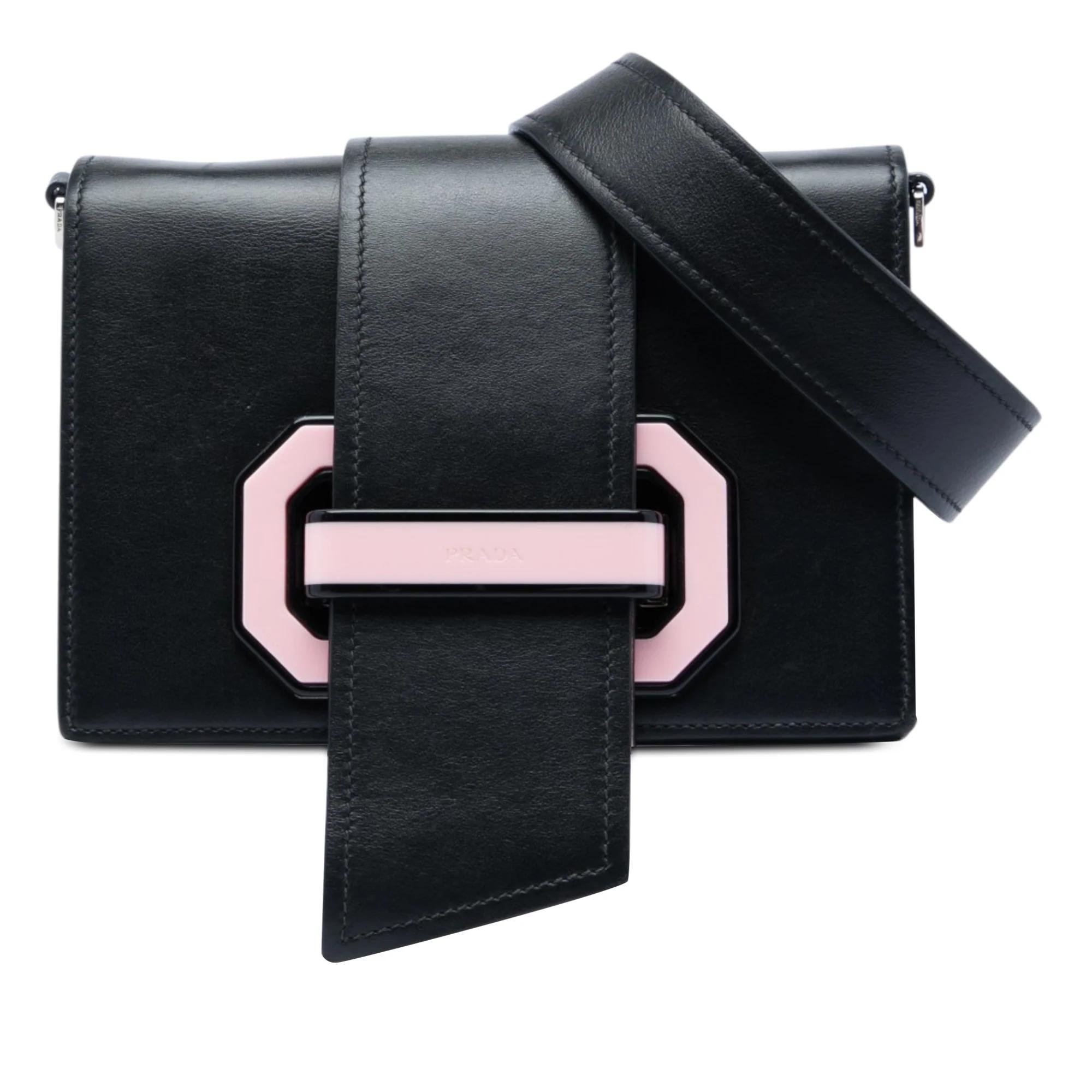 Ribbon pony-style calfskin handbag