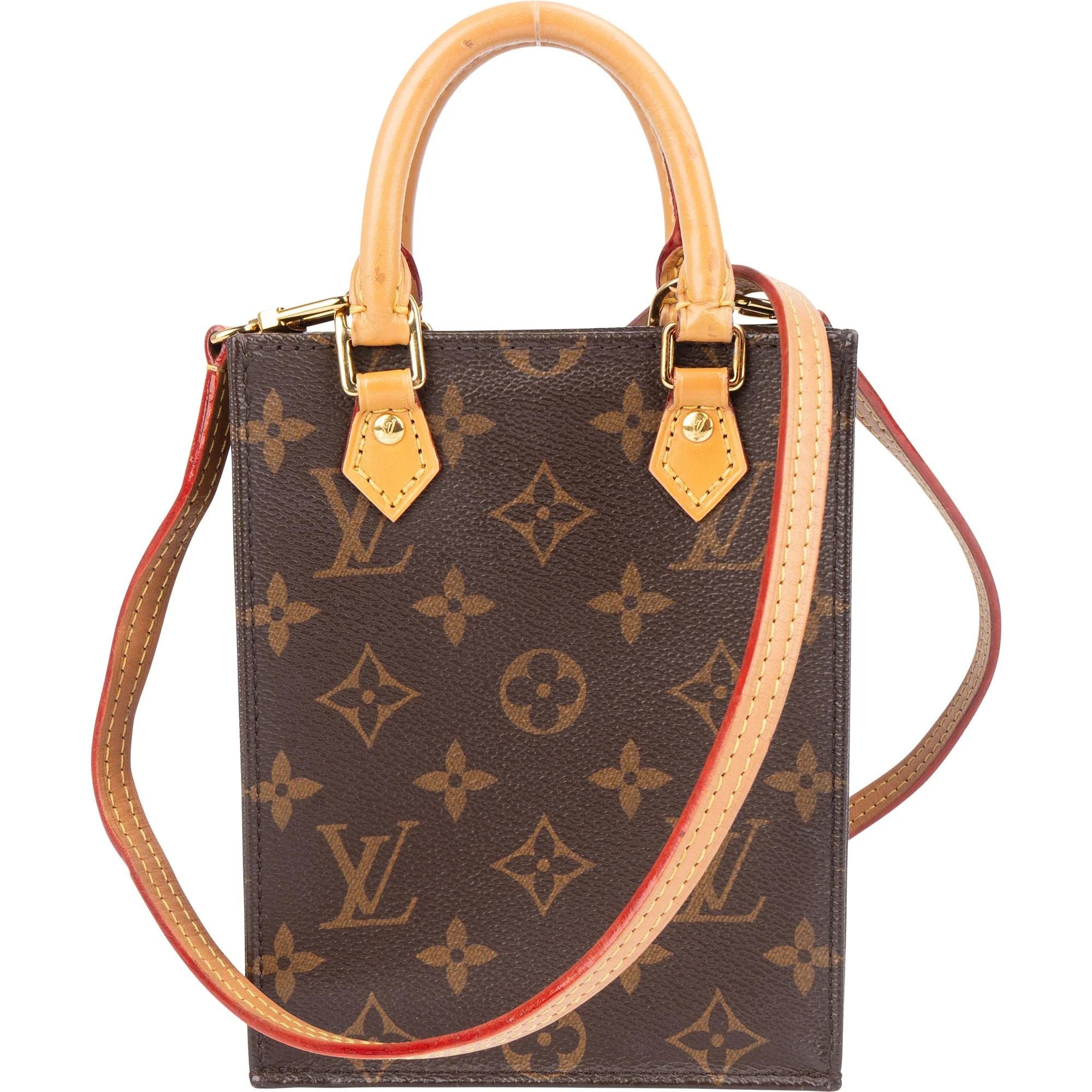 Plat leather handbag
