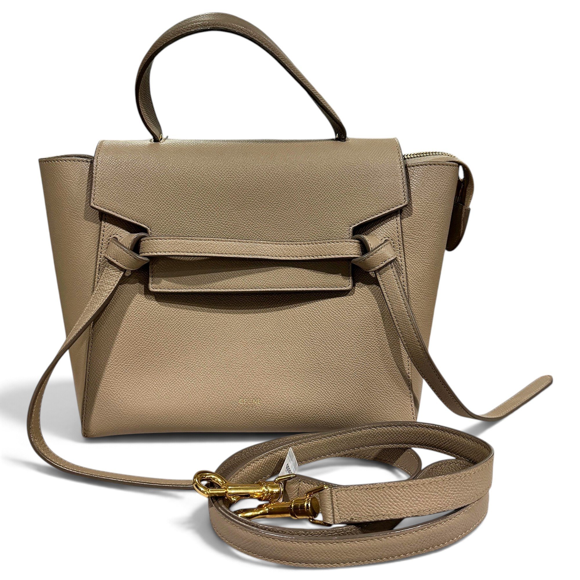 Belt leather handbag