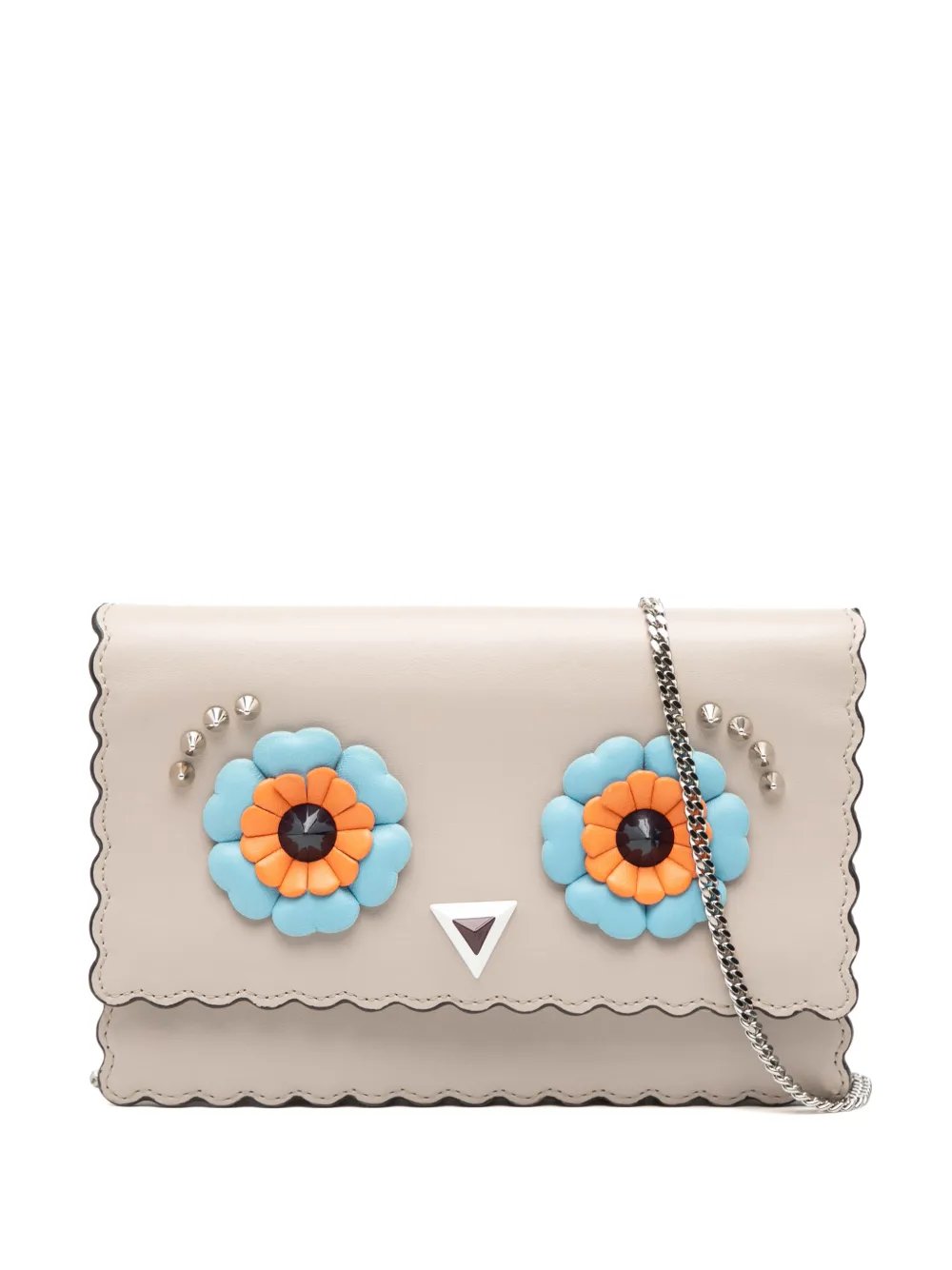2010-2025 Leather Studded Monster Eyes Wallet on Chain crossbody bag