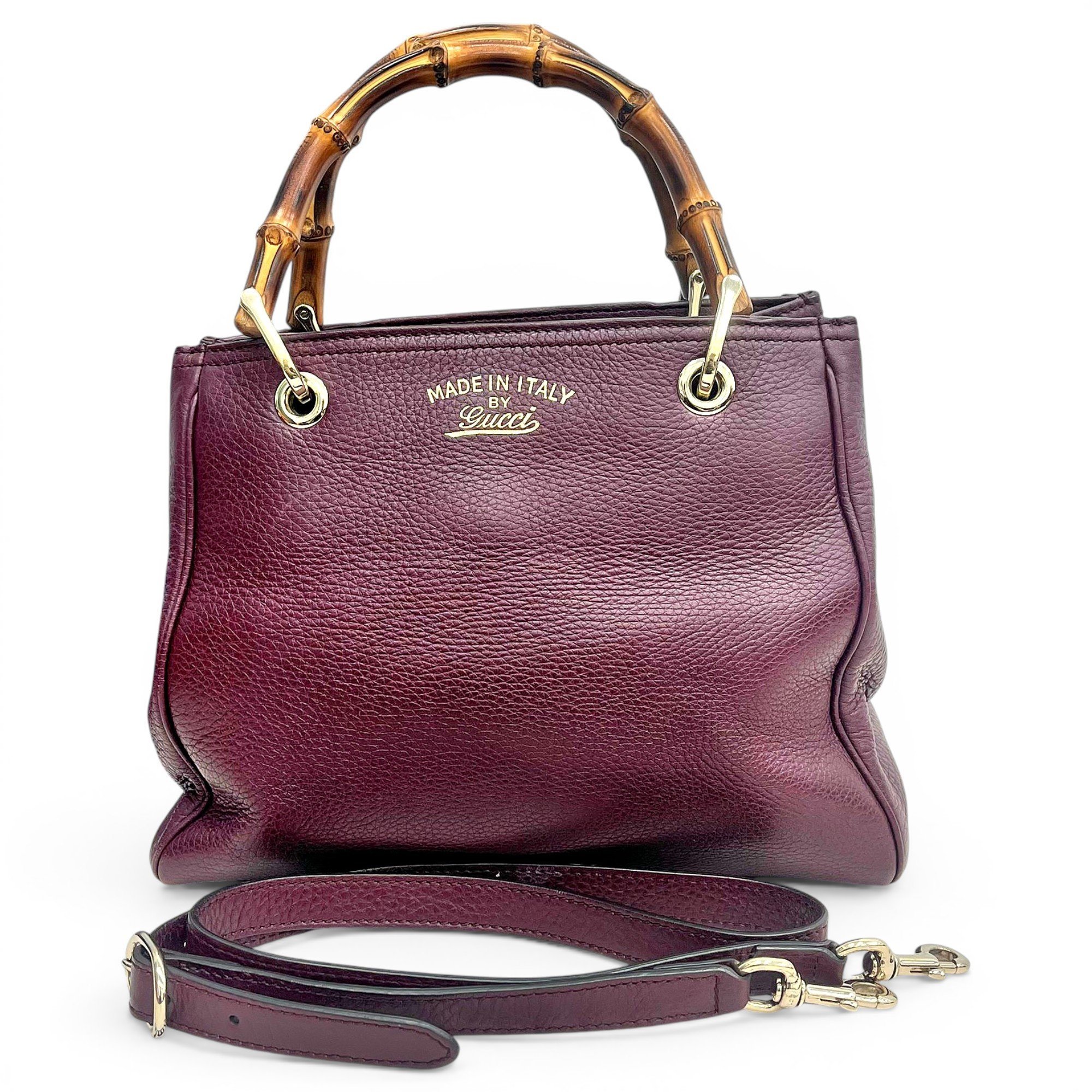 Bamboo leather handbag