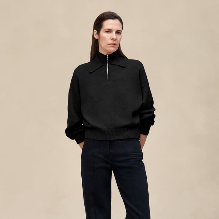 Noir High Collar Sweater
