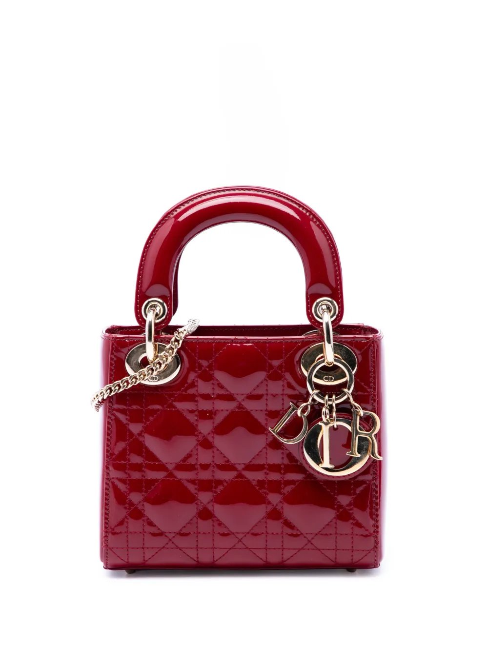 2019 Mini Patent Cannage Lady Dior satchel