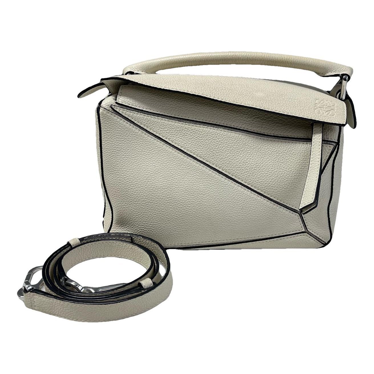 Puzzle leather handbag