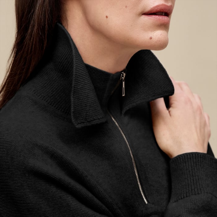 Noir High Collar Sweater