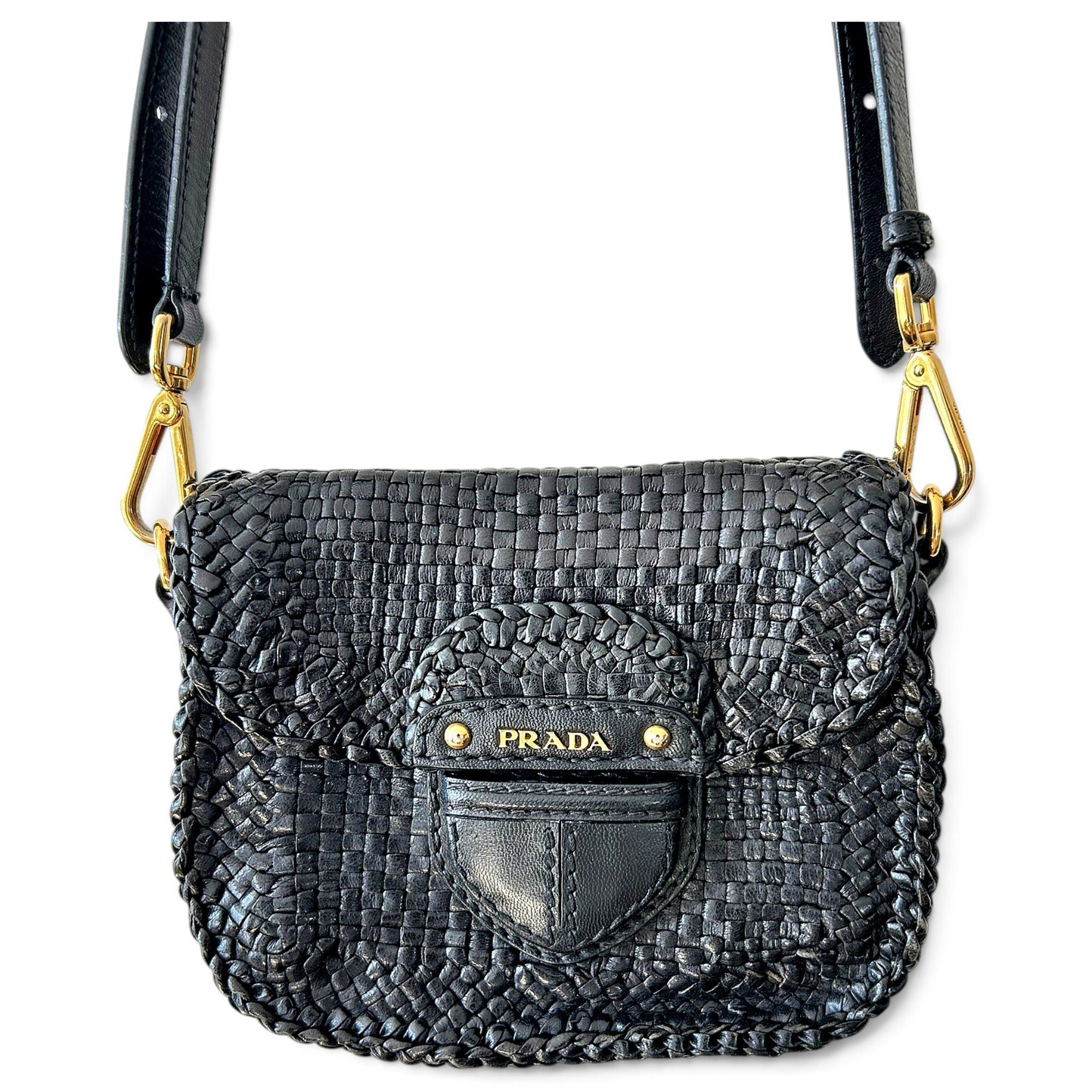 Madras leather handbag